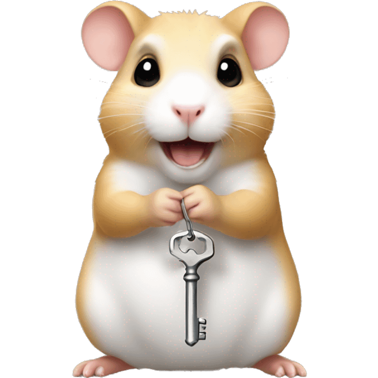 hamster holding a key in his teth emoji