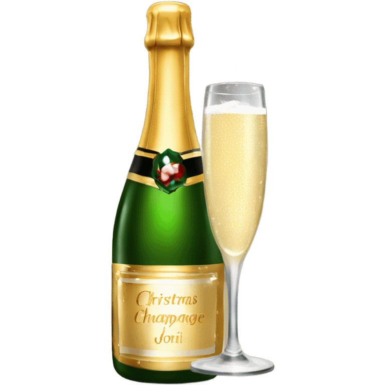 Christmas champagne emoji