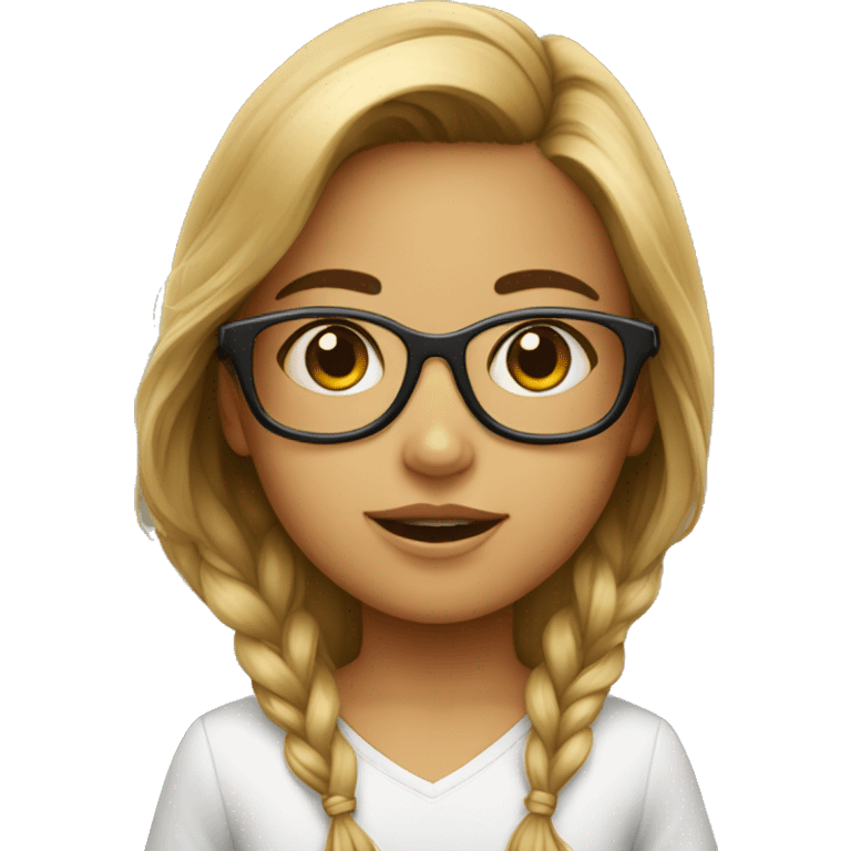 Niña con gafas emoji