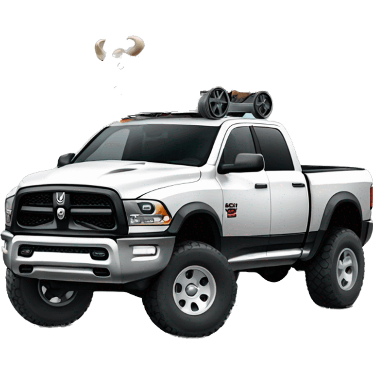 Lifted dodge ram truck  emoji