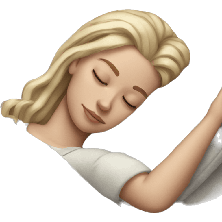 aesthetic white girl sleeping  emoji