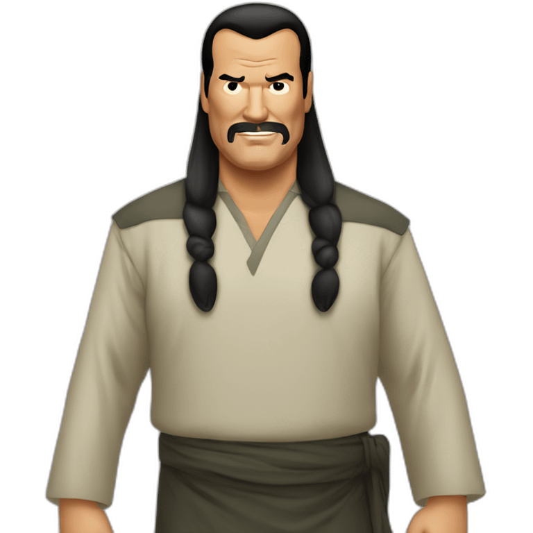 steven seagal cartoon wearing long shirt emoji