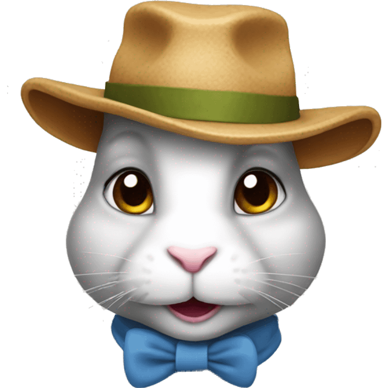 Rabbit wear a hat  emoji