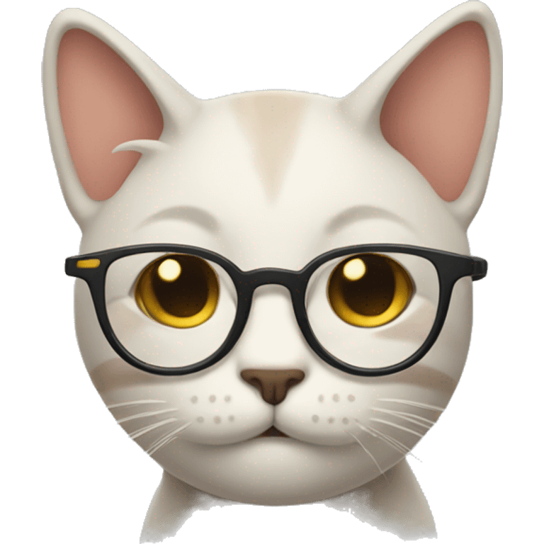 cat with glasses smirking emoji