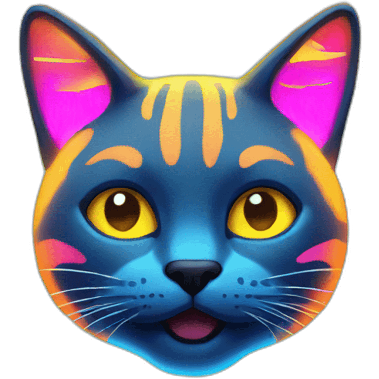 neon cat emoji