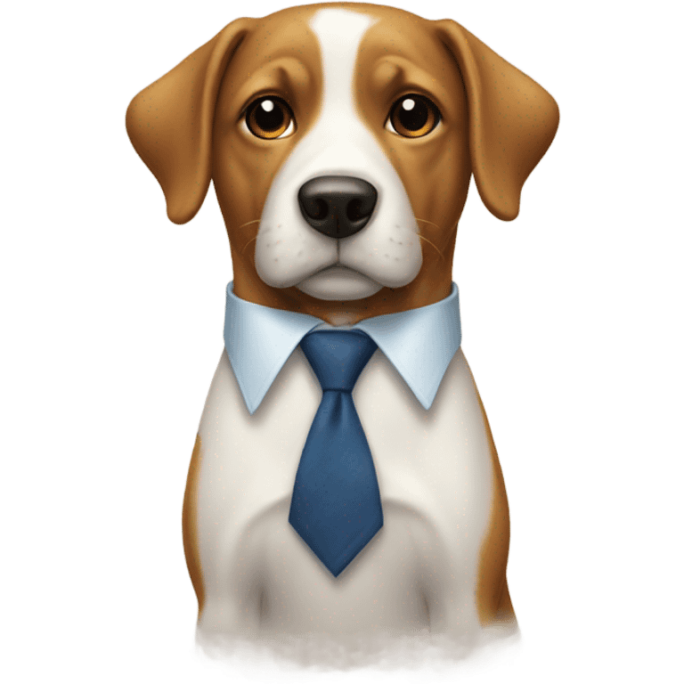 Dog with tie emoji