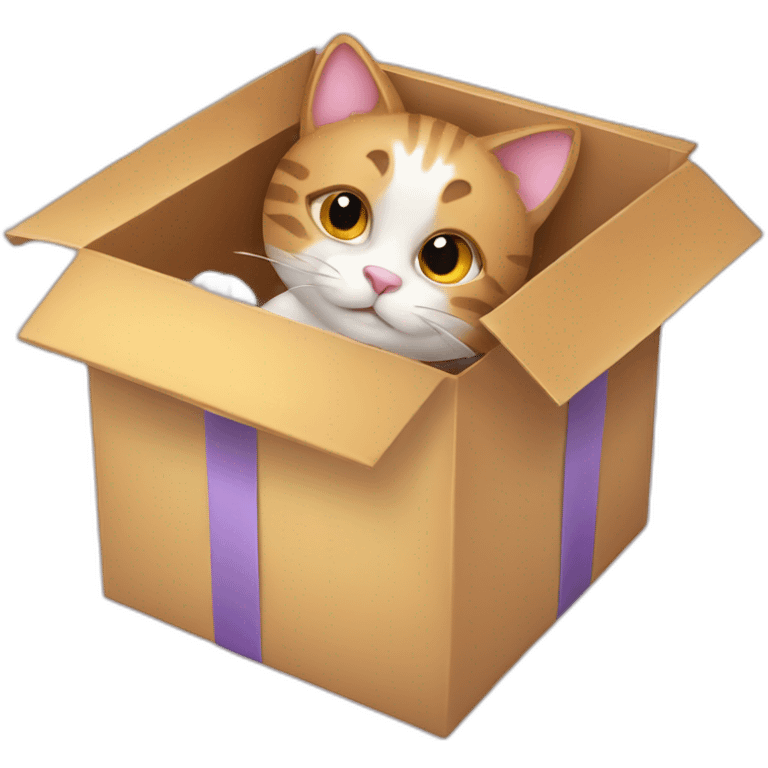 cat in gift box emoji