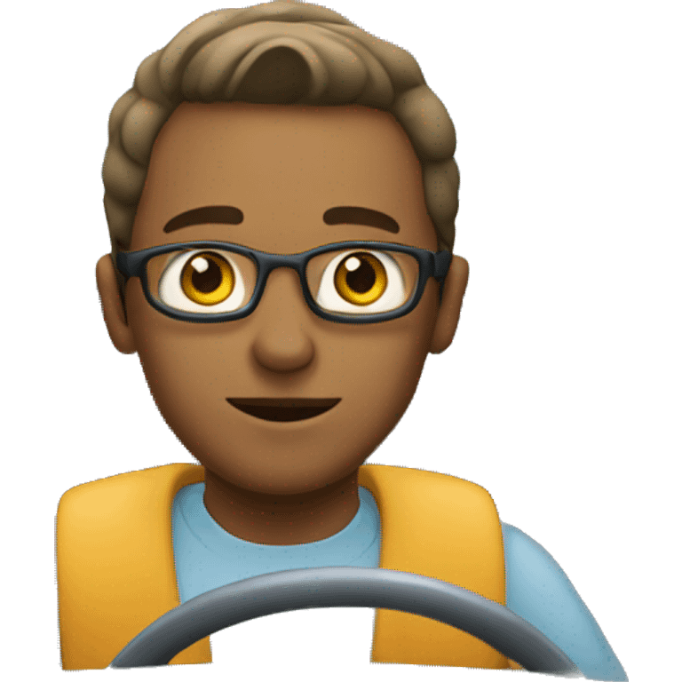 Man driving a bus emoji