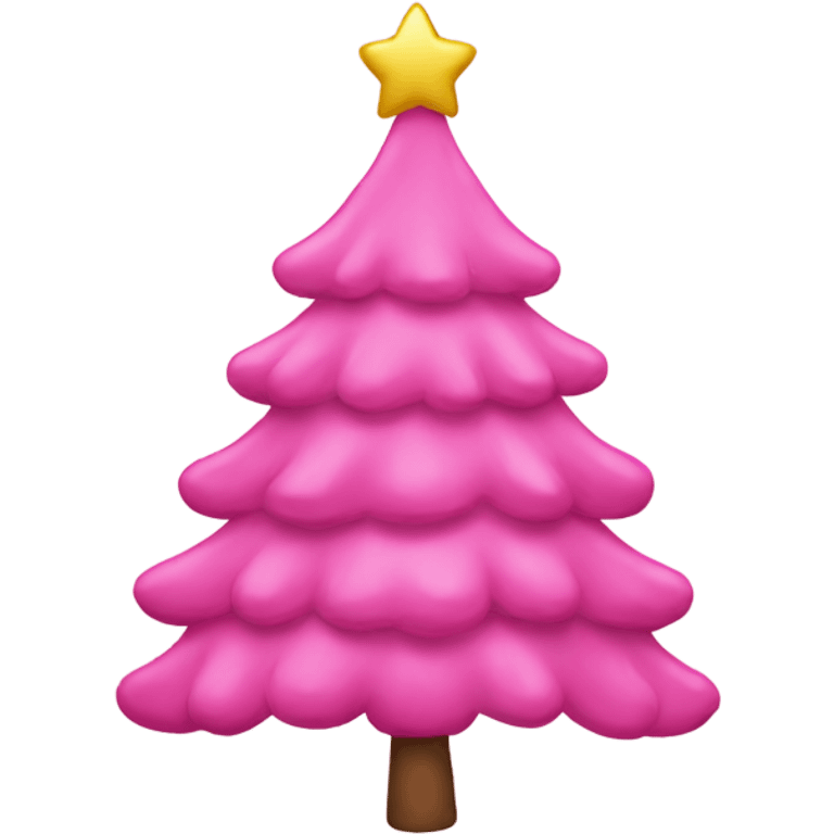 Make a pink Christmas tree emoji