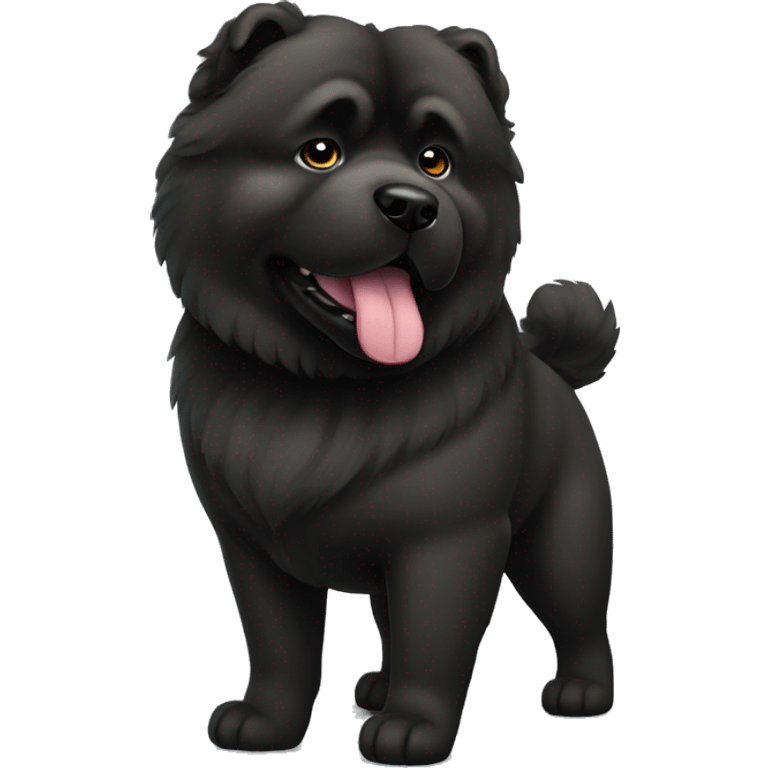 Army black chow-chow dog emoji