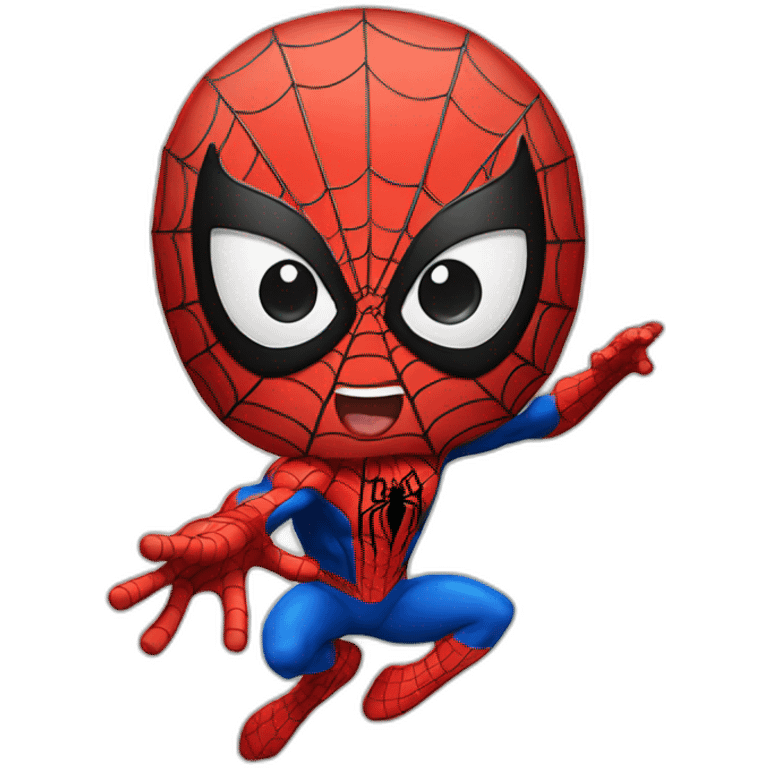 Spiderman greeting emoji