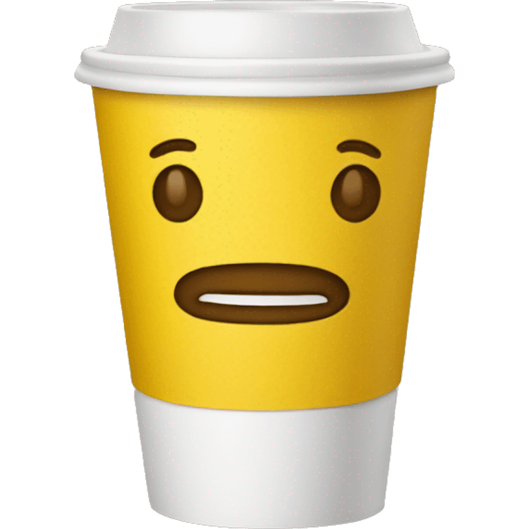 Yellow paper cup of coffee  emoji