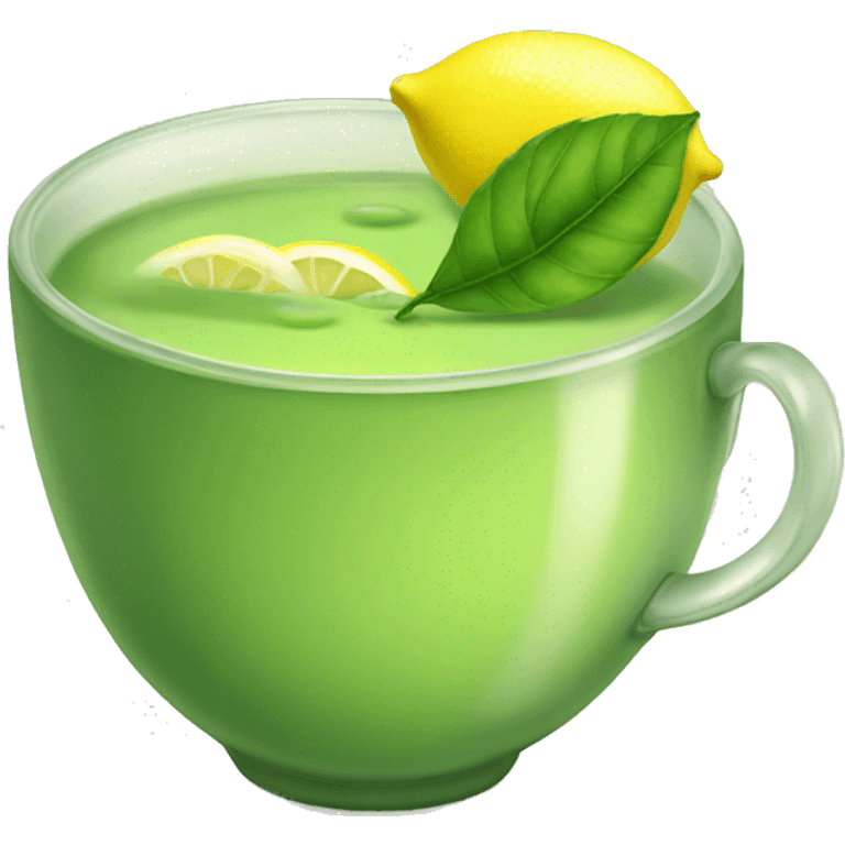 Green tea with lemon  emoji