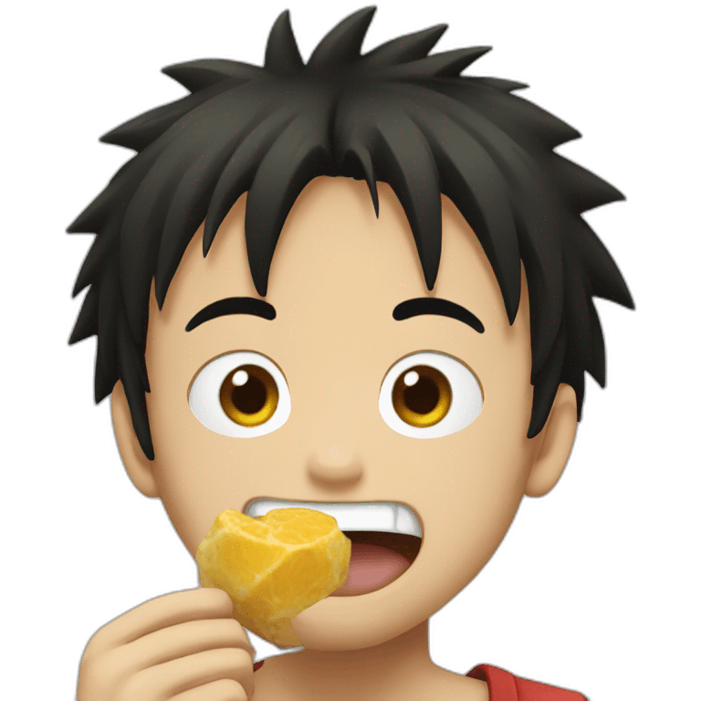 Luffy eating emoji