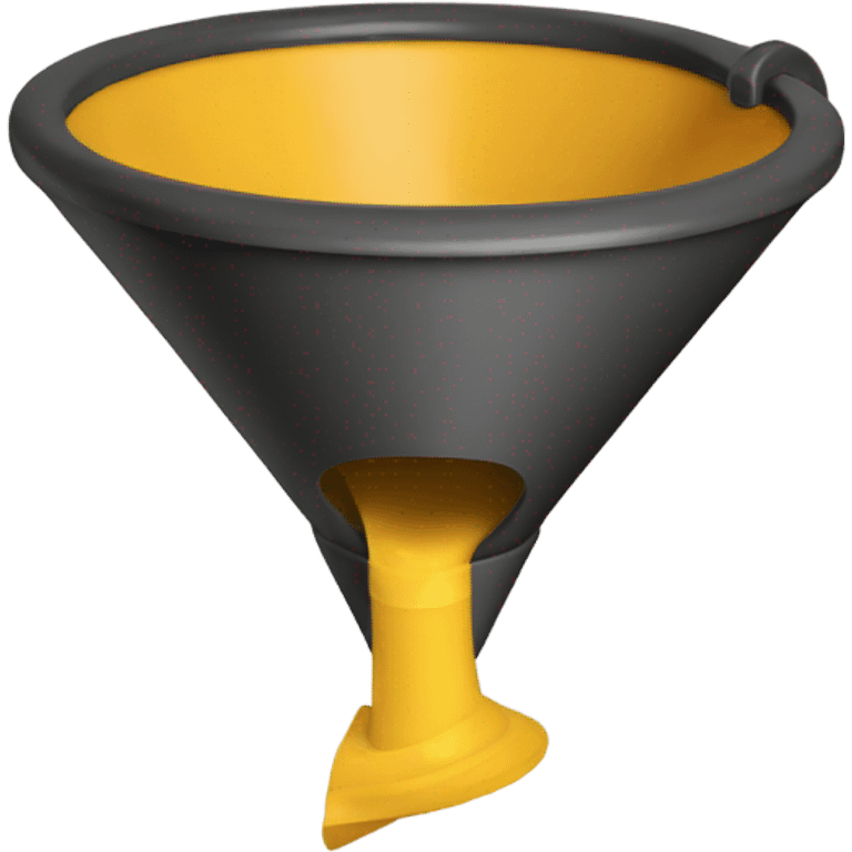 A funnel with a handle emoji