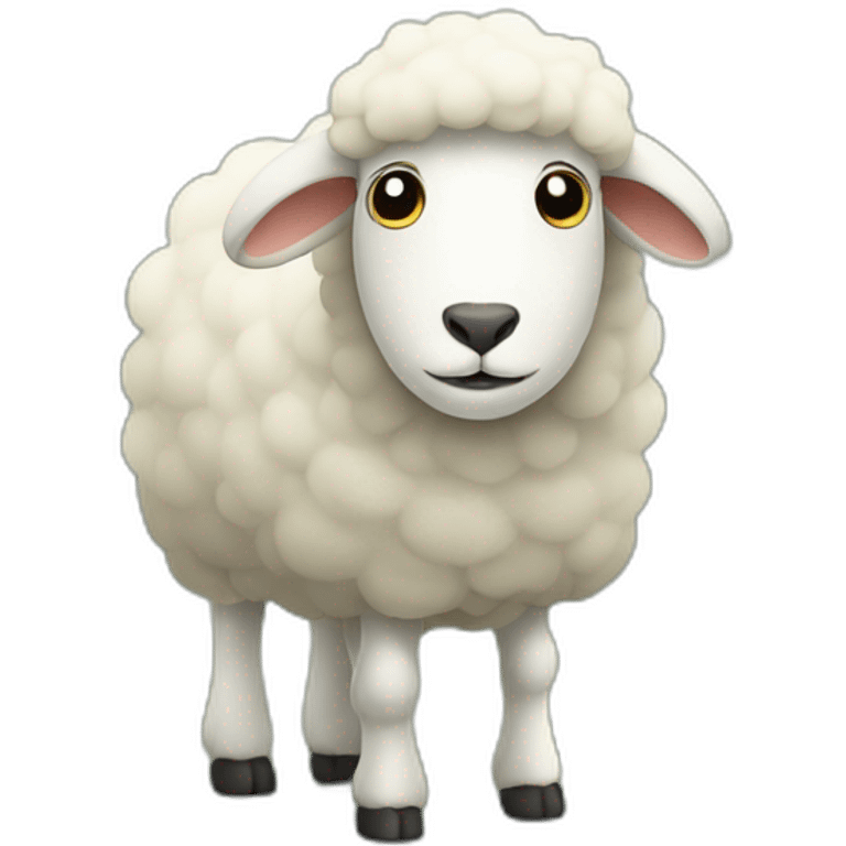 A sheep in the forrest  emoji