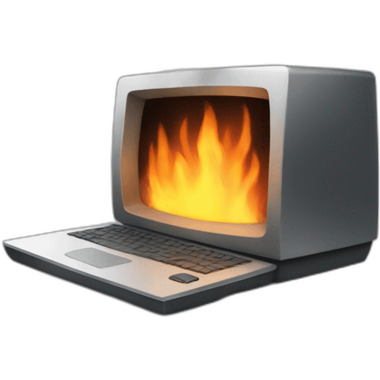 burning-computer emoji