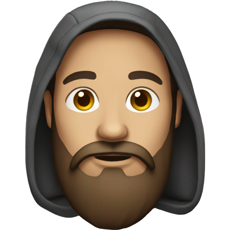 BRUNETTE WITH A LONG BEARD Wearing a hoodie  emoji