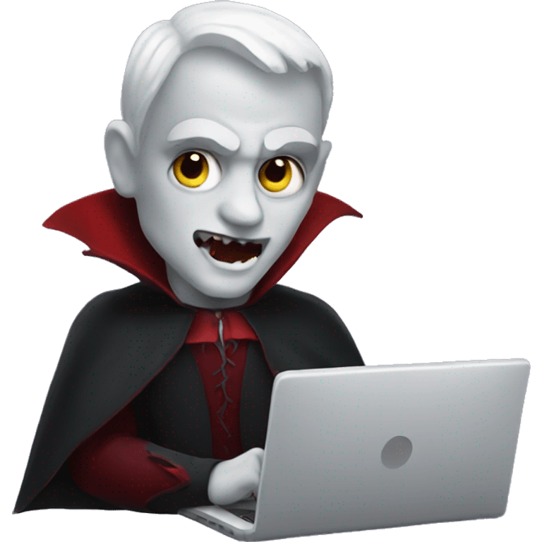 vampire with a laptop emoji