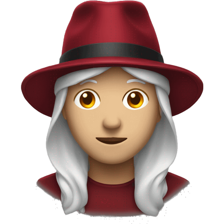 Dark red hat emoji