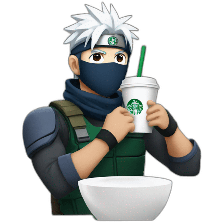 kakashi drinks starbucks emoji