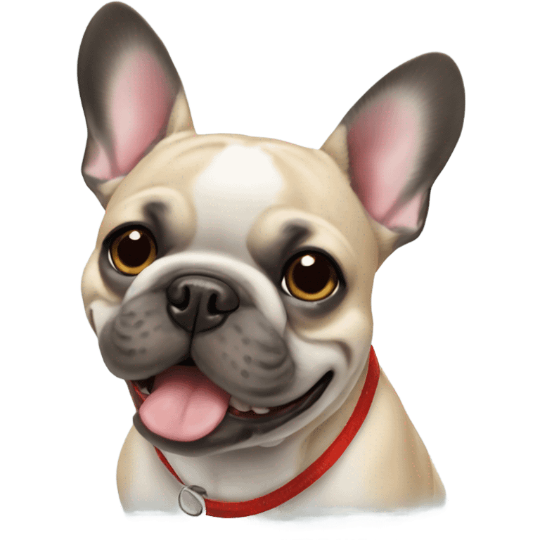 Christmas french bulldog emoji