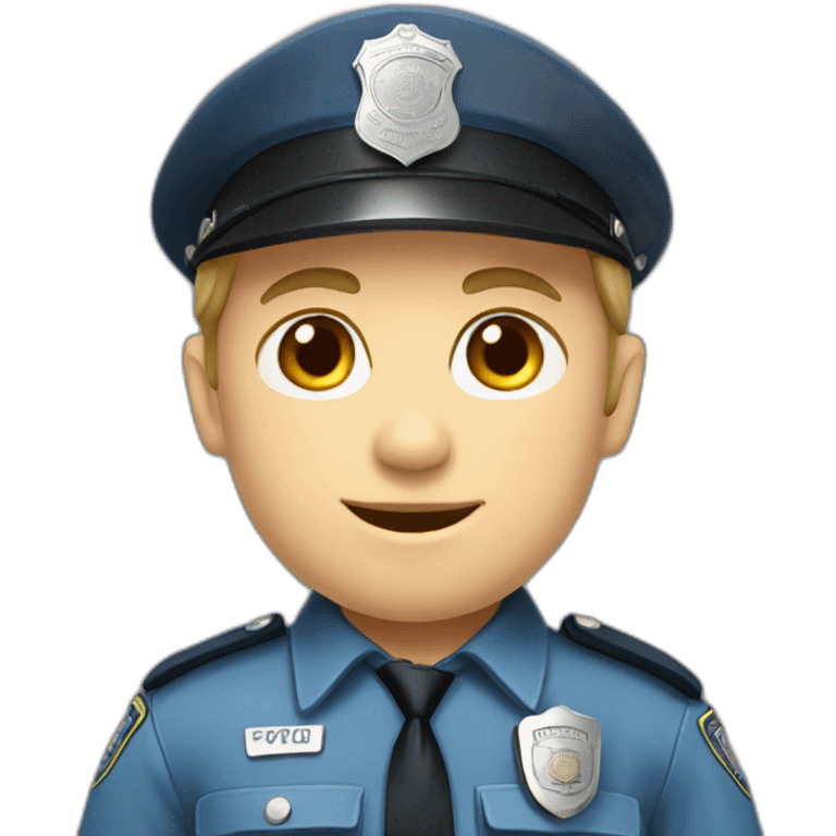 White Boy as a policeman emoji