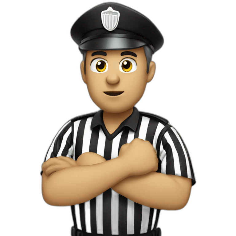 referee blows whistle emoji