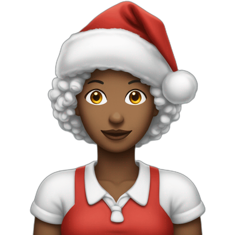 Afro-American-Mrs-Santa-Klaus emoji