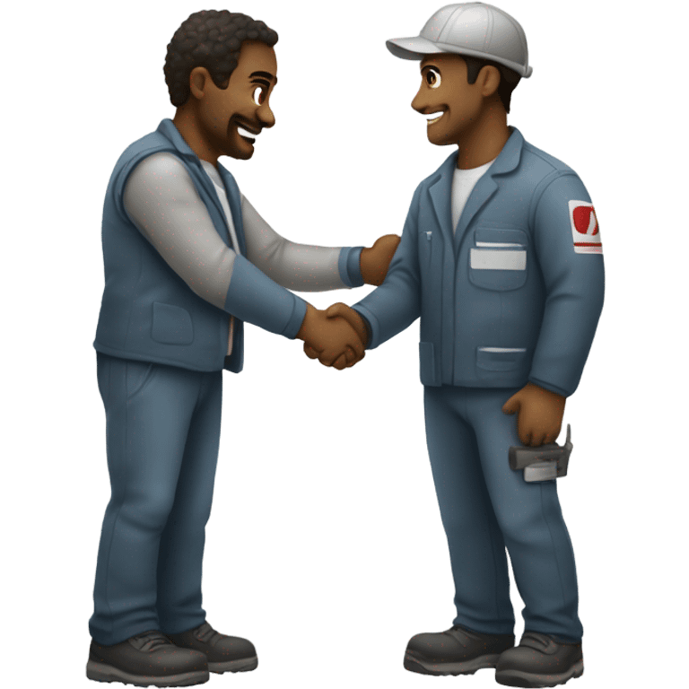 Artist and technician shaking hands emoji