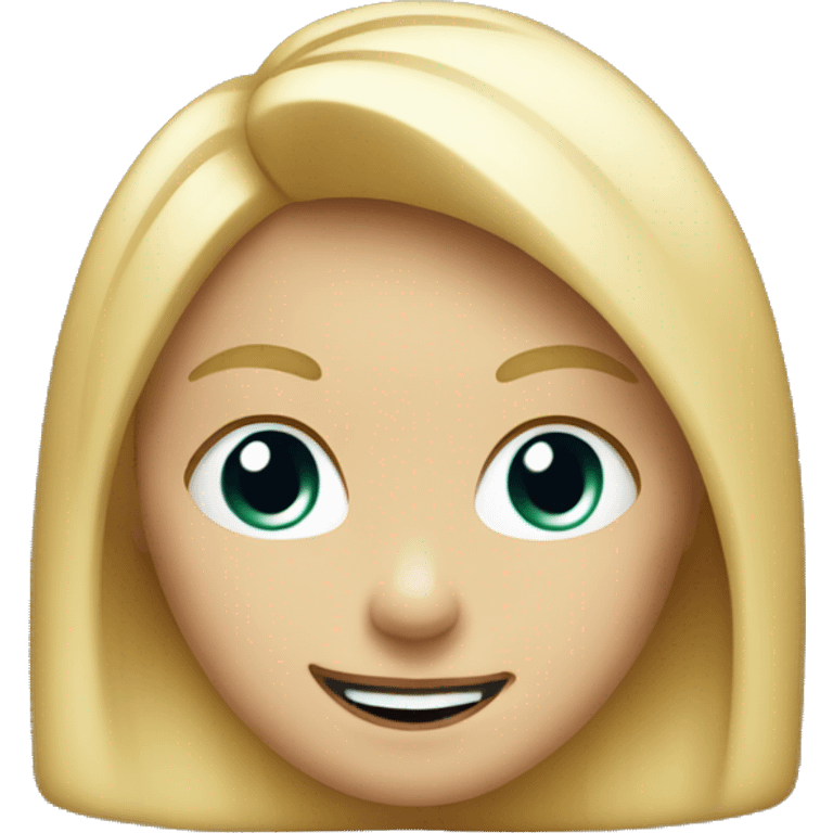 Blonde girl winking  emoji