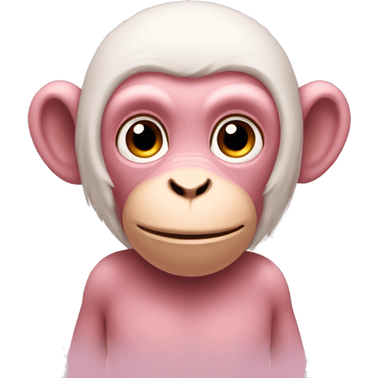 Light pink monkey emoji