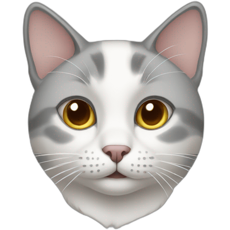 gray white cat face emoji