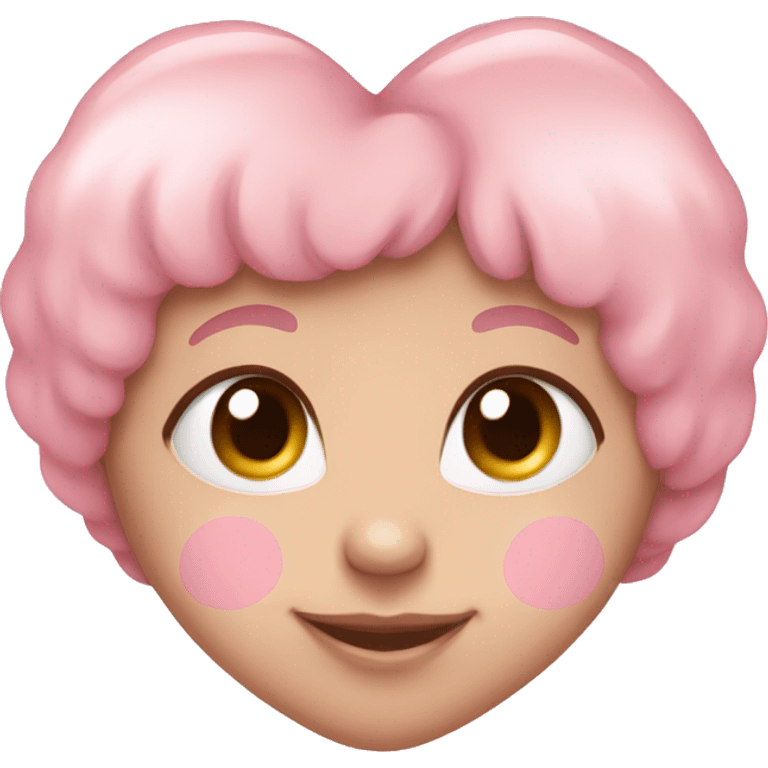 Baby pink colored heart emoji