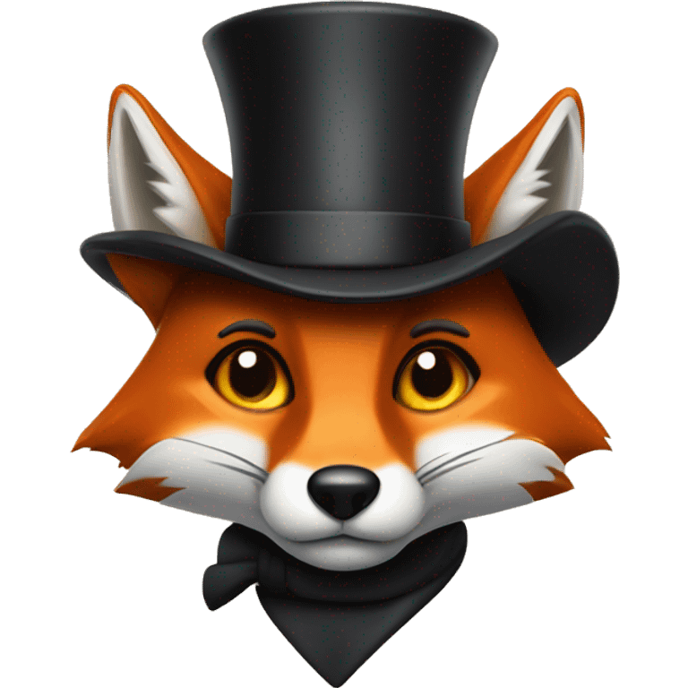 fox with top hat emoji