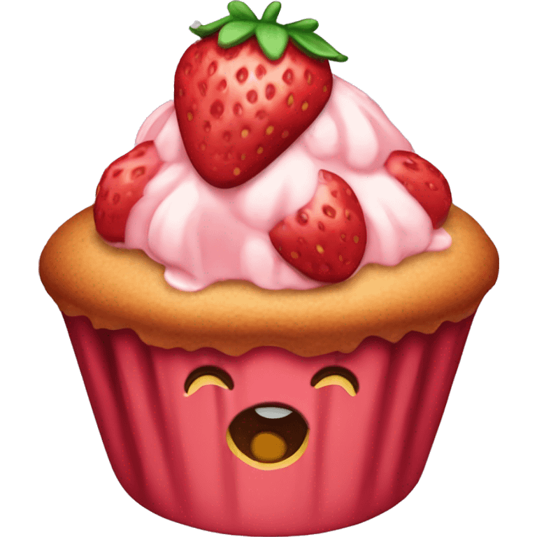 Strawberry muffin  emoji