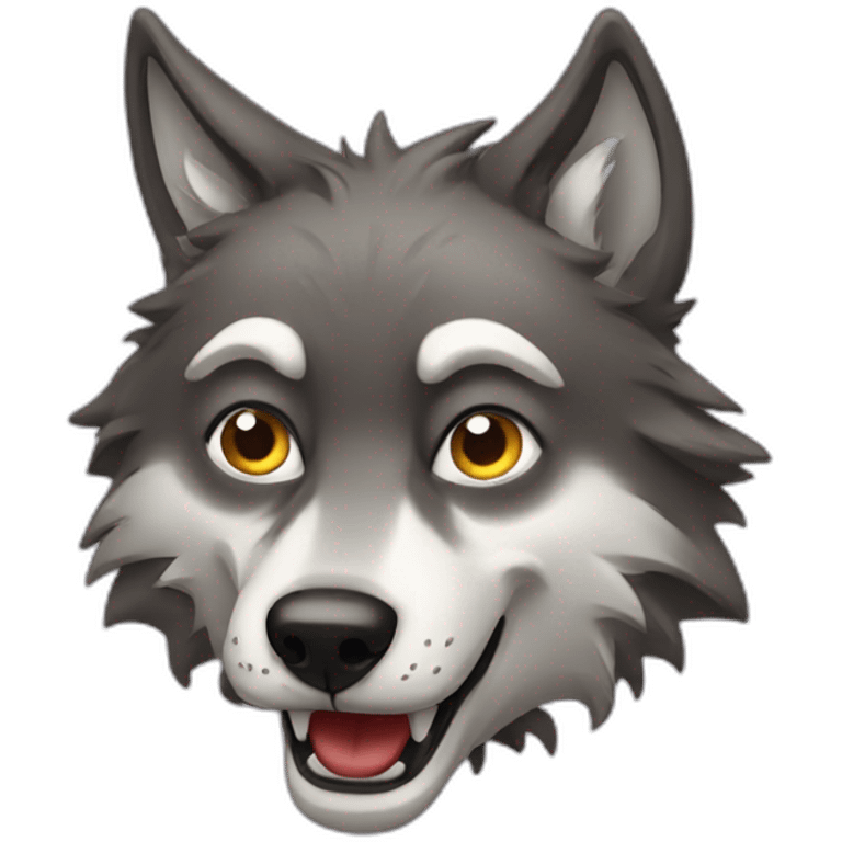 crazy wolf emoji