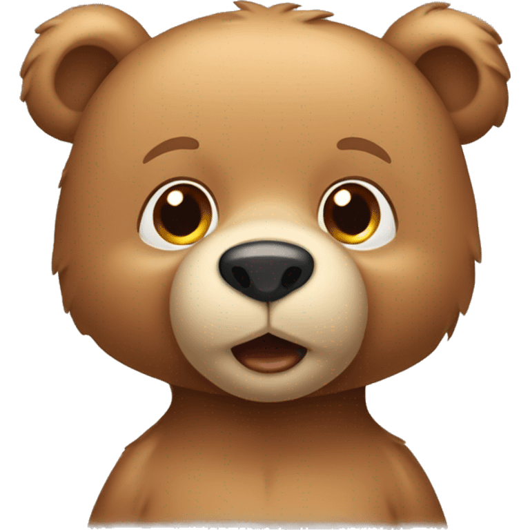 cute light brown bear  emoji