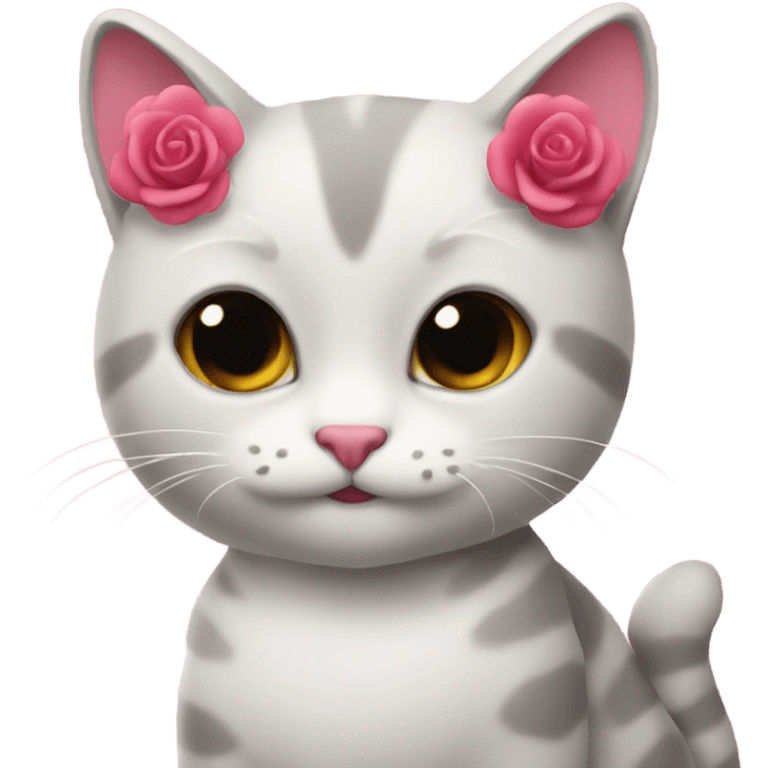 Gato con corazón rosa emoji