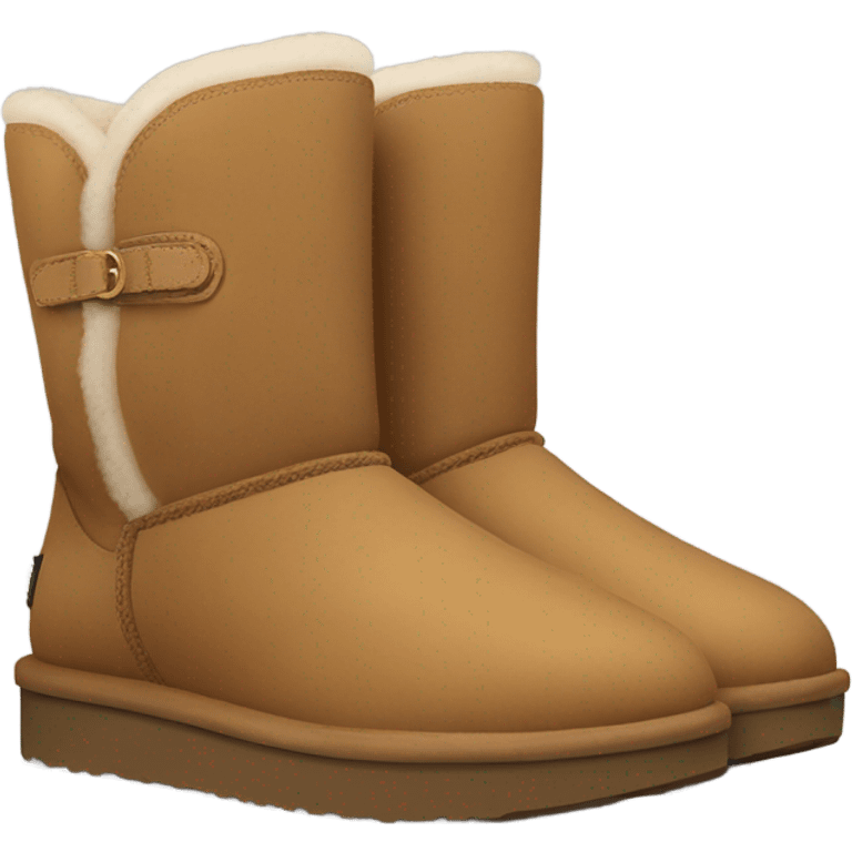 light brown short uggs with platform soles emoji