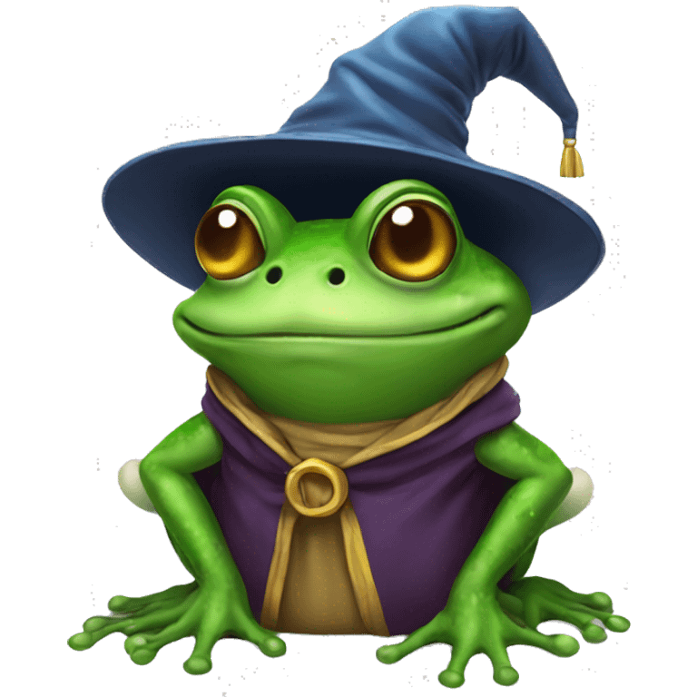 Wizard frog emoji