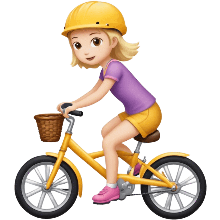 Little girl on a bike emoji