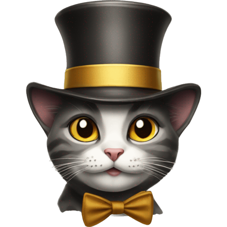 cat with tophat emoji