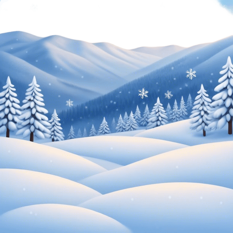 Cinematic Realistic Snow Emoji, Soft and delicate, with fluffy snowflakes drifting gently to the ground. The snow blankets the landscape in a peaceful, serene hush, creating a calm and sparkling atmosphere. Soft glowing outline, capturing the essence of tranquility, winter beauty, and crisp, clean freshness in a scene of falling snow! emoji