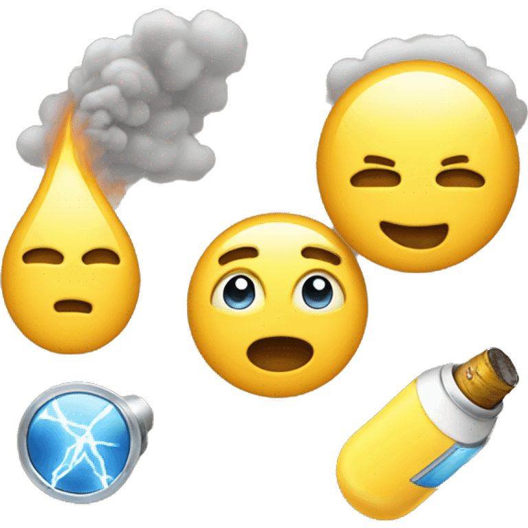 I need idea a emoji represent person in hot weather where electricity power off for hours then get on ... emoji