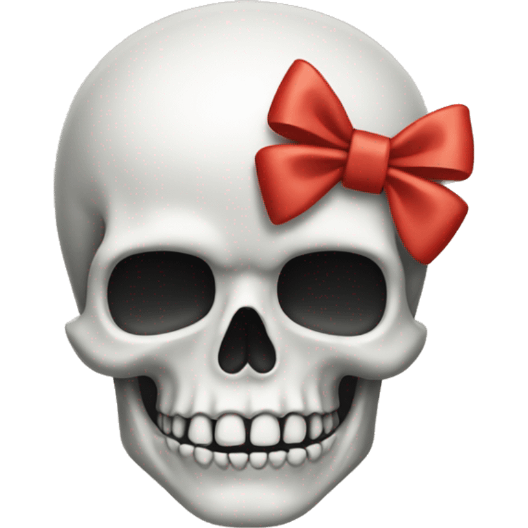 Skull with bow on its head  emoji