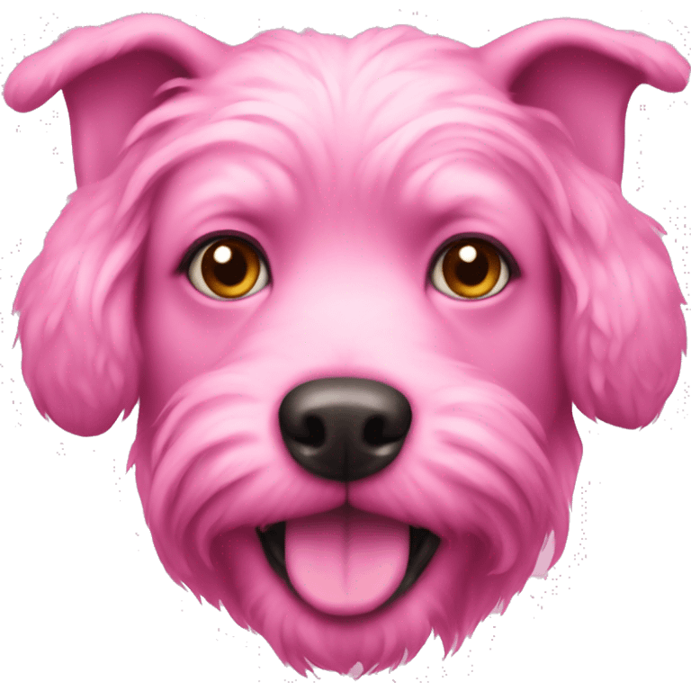 Pink dog emoji