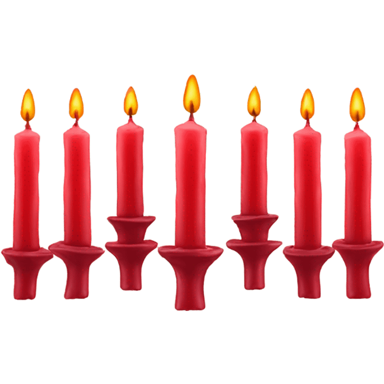 Red Christmas candles  Schwibbogen emoji