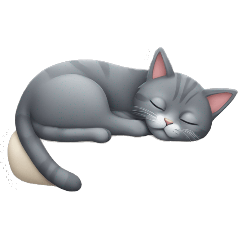 Grey Cat sleep  emoji