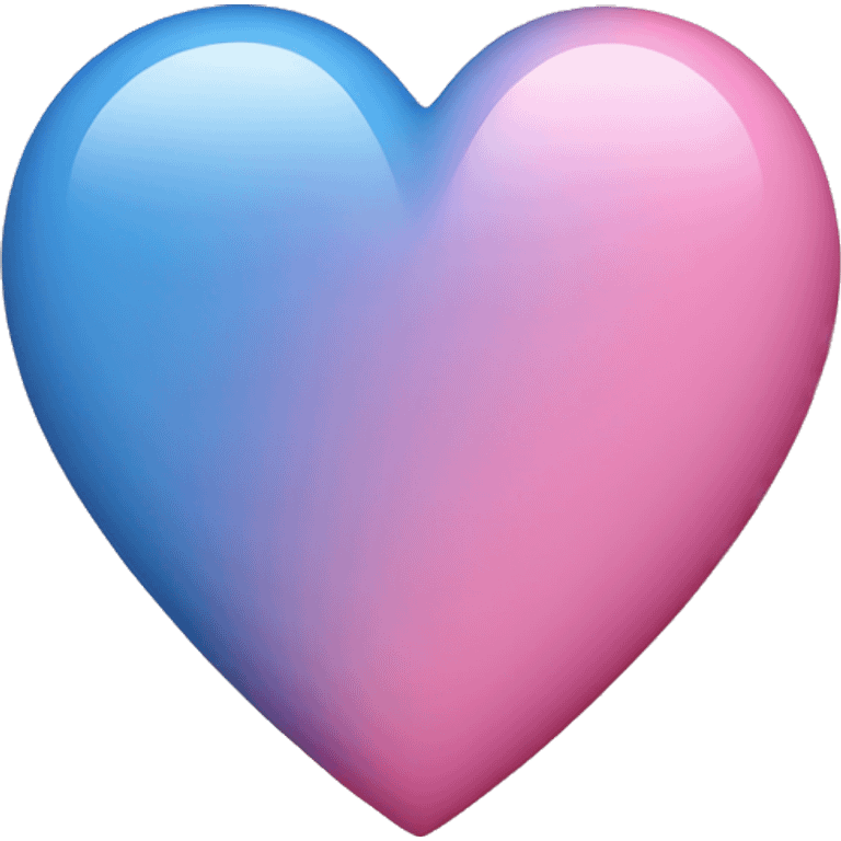 Blue and pink heart emoji